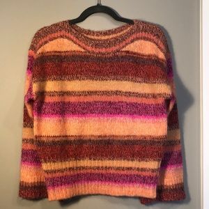 J.Crew Multi Bright Crewneck Knit Sweater NWT